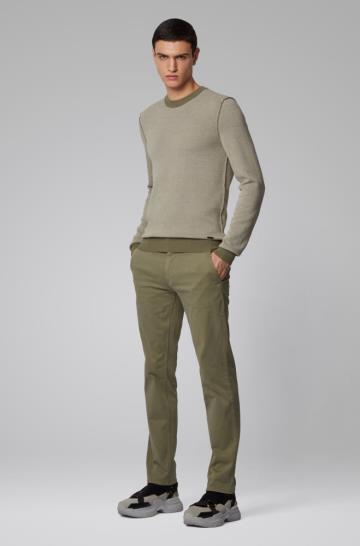 Sweter BOSS Lightweight Głęboka Zielone Męskie (Pl01293)